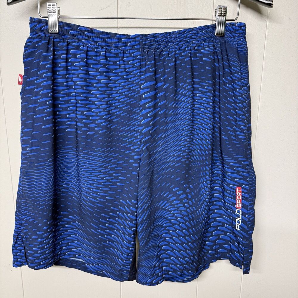 Polo Sport Ralph Lauren Shorts Blue Geometric Abstract Print Shorts Lined Men M
